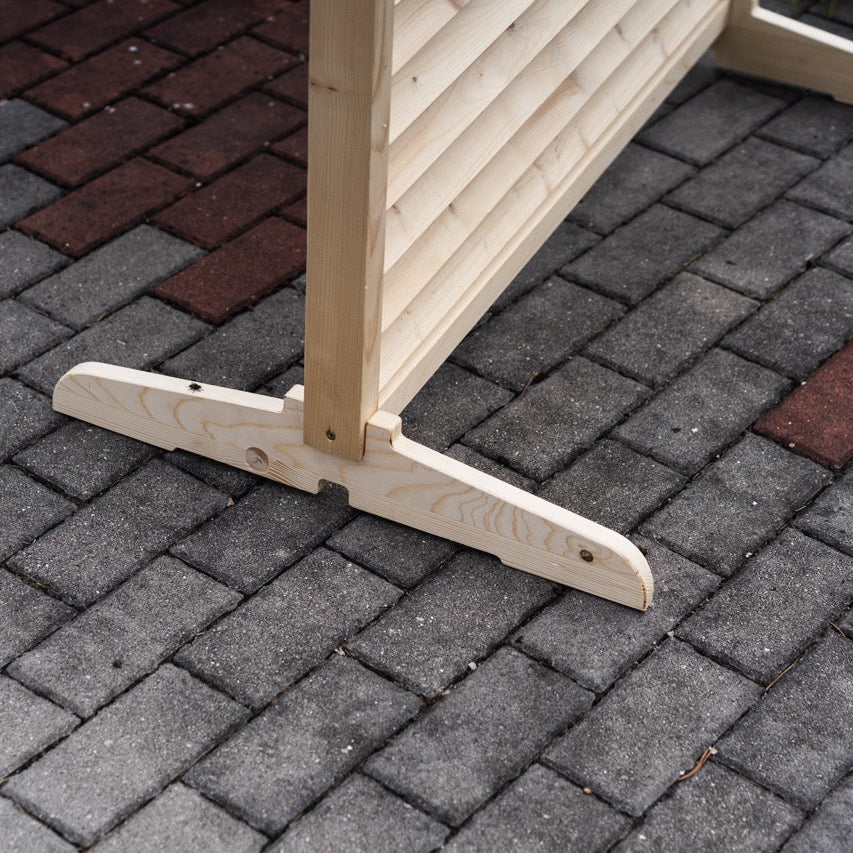 Paravent extérieur autoportant Gén. 2 - Bois naturel