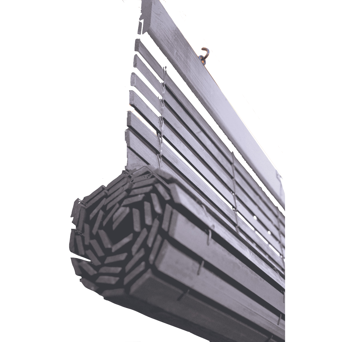 Store enrouleur en bois pour pergola - Gris