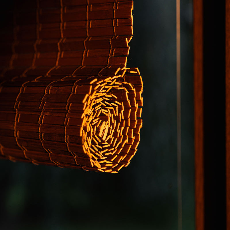 Store enrouleur occultant en bambou - Brun