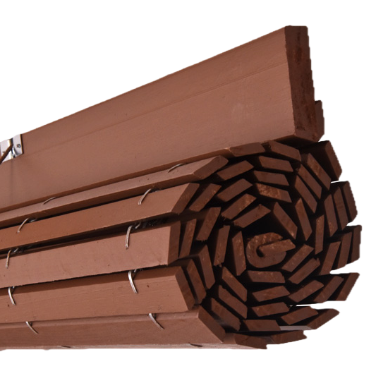 Store enrouleur en bois pour pergola - Chocolat au lait