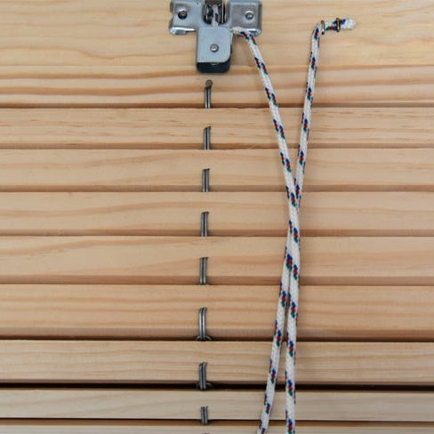 Store enrouleur en bois pour pergola - Naturel