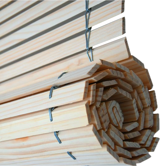 Store enrouleur en bois pour pergola - Naturel