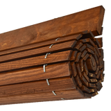Store enrouleur en bois pour pergola - Cerisier