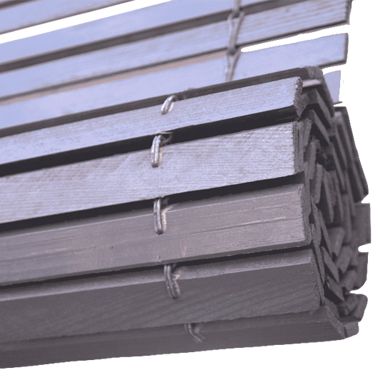 Store enrouleur en bois pour pergola - Gris