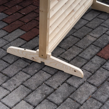 Paravent extérieur autoportant Gén. 2 - Bois naturel