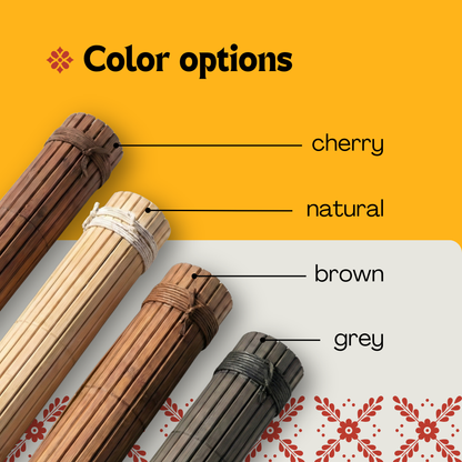 Store enrouleur en bois pour pergola - Naturel