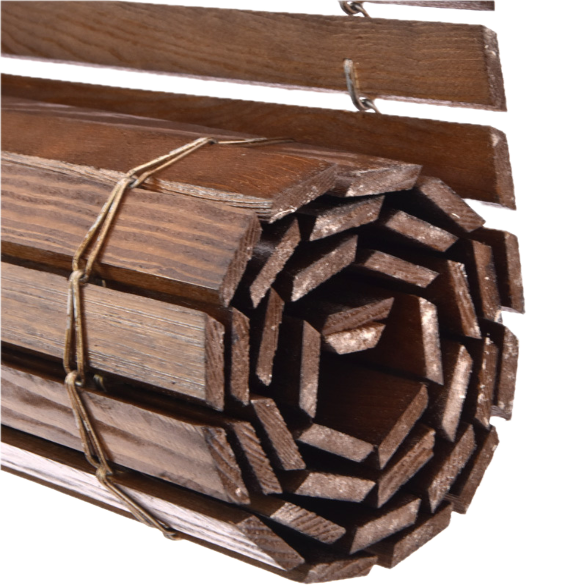 Store enrouleur en bois pour pergola - Brun