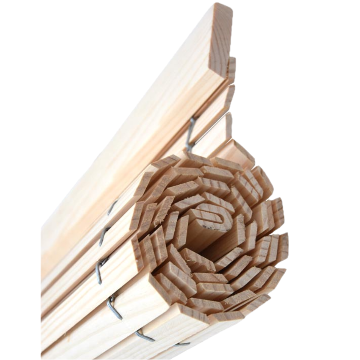 Store enrouleur en bois pour pergola - Naturel