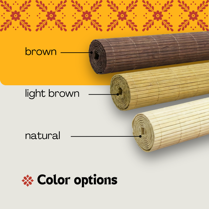 Store enrouleur occultant en bambou - Brun clair (Noyer)