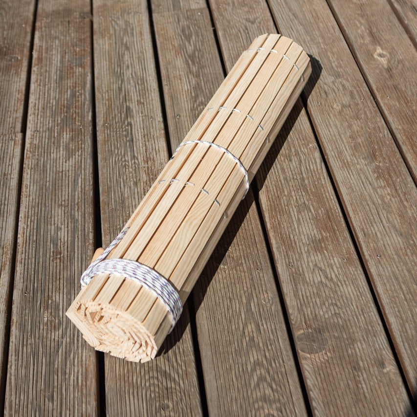 Store enrouleur en bois pour pergola - Naturel