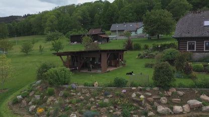 Store enrouleur en bois pour pergola - Brun